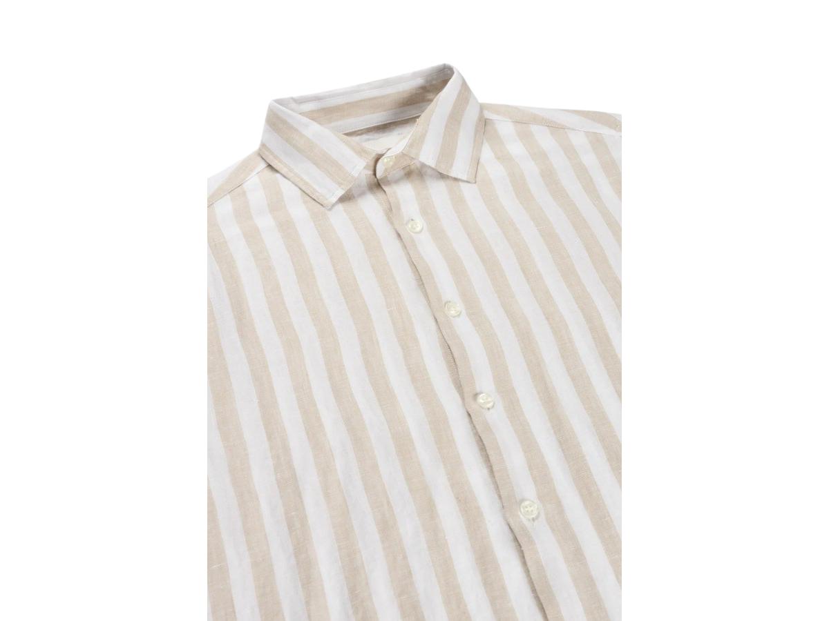 Chemise en lin Van Harper - Coupe régulière - taille XL - Rayures vert feuille