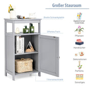 Coast armoire de salle de bain étagère libre multifonctionnelle 45 x 30 x 84 cm blanc