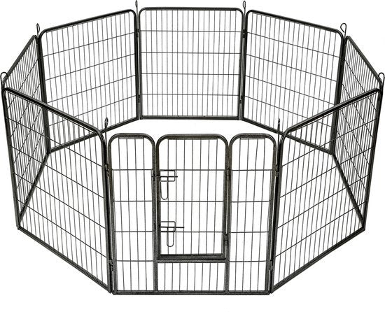 Enclos à 8 coins pour chiens 80 cm de haut Ø 210 cm 401717