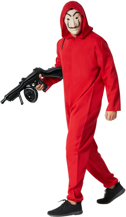 Dressforfun La Casa de Papel - Money Heist - unisex costume masqué de braqueurs de banque - M - Costume carnaval - Halloween - Dress up - Party wear - Carnaval wear - Party - Party wear