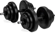 VirtuFit Adjustable Dumbbell Set - Poids d'haltères - 2 haltères en vinyle 14kg - 28kg