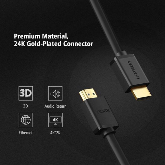 Câble HDMI 4K 60 Hz 3D - 1 mètre - UGREEN