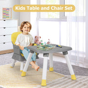 Chaise haute Coast 6-en-1 - rehausseur et table à blocs de construction - avec harnais à 5 points et coussin - gris clair
