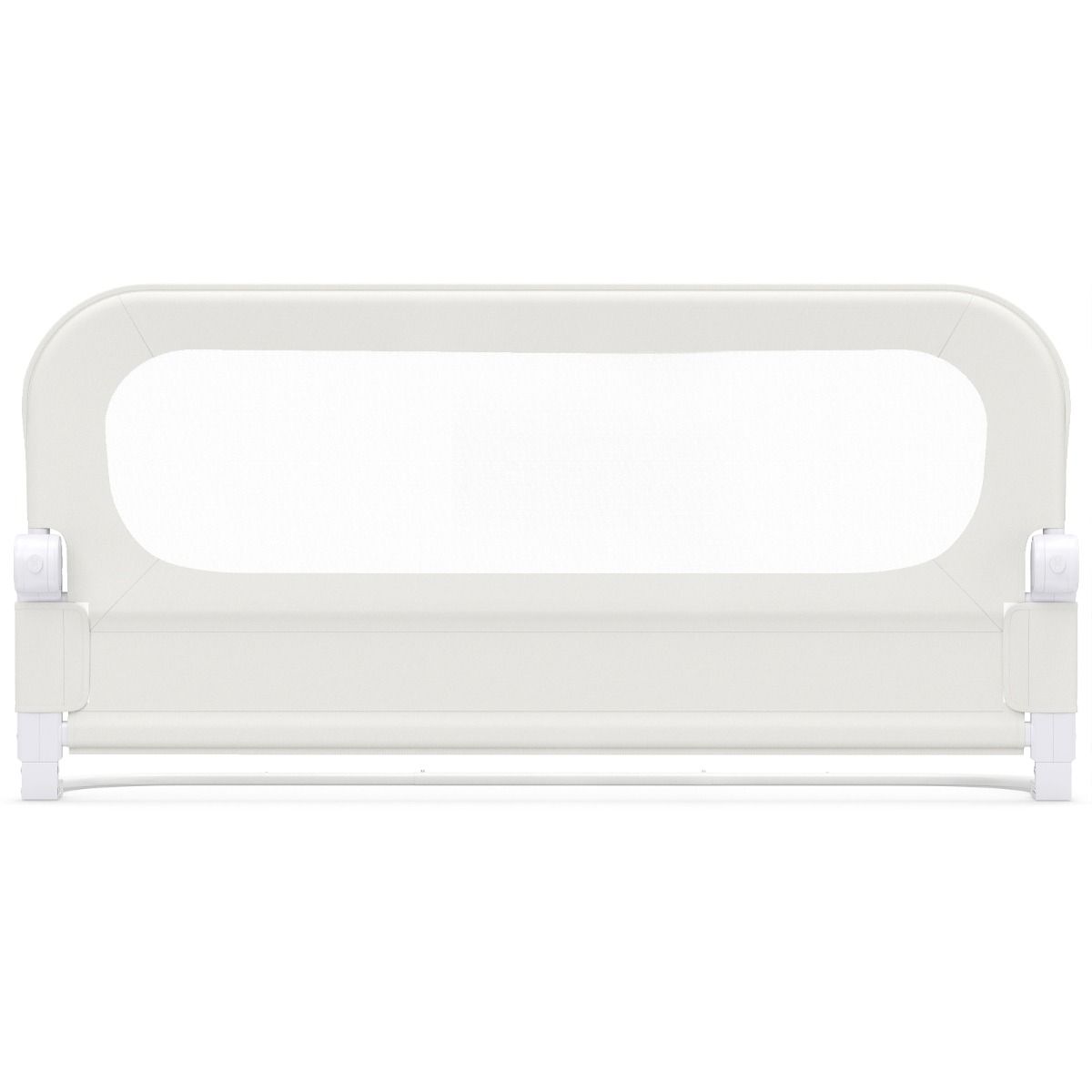 Barrière de lit pliable Coast - Réglable et repliable - Protection anti-chute pour lit d'enfant - Blanc / 120 cm