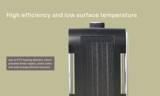 Mill - CUS1800MECW - radiateur soufflant design - 2 réglages - jusqu'à 30 m² - blanc - garantie de 5 ans