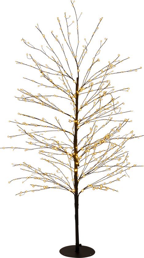 Anna's Collection Arbre lumineux - noir - 150 cm - métal - 1 000 LED - blanc chaud - sapin de Noël