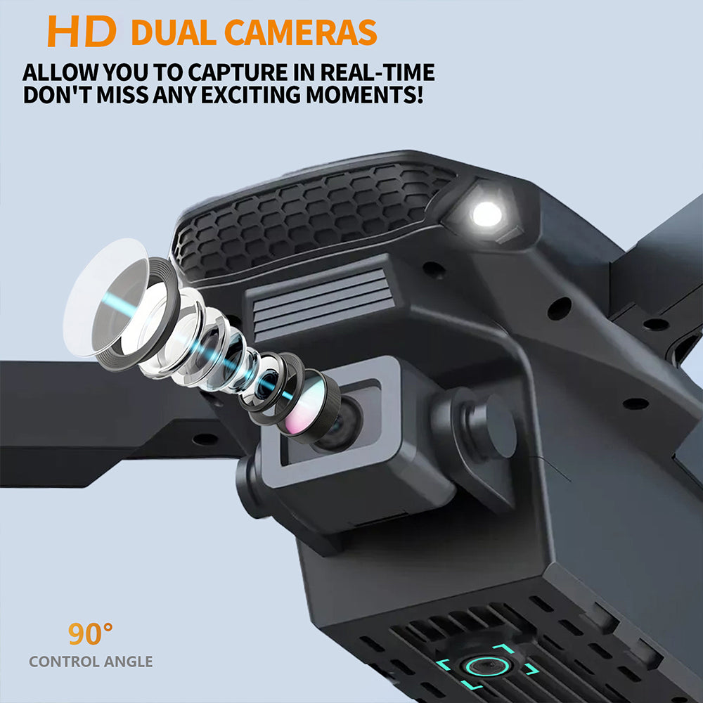 Drone jouet FACEGLE E88 - Quadricoptère pliable - Double caméra haute définition