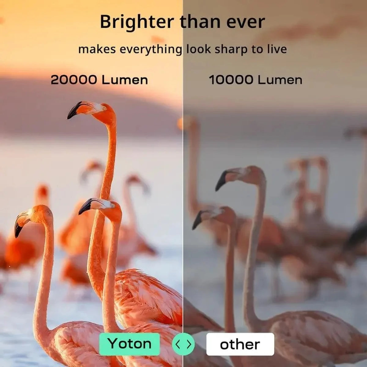 Projecteur Yoton Y7 - Full HD 1080p natif - Compatible 4K - 9 000 lumens - Wi-Fi et Bluetooth - Noir