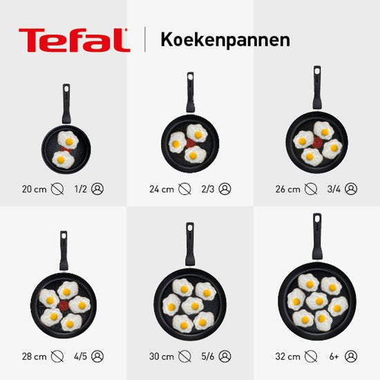 Poêle en céramique Jamie Oliver by Tefal Classic Cook, Ø 28 cm - sans PFAS + 1 protège-poêle