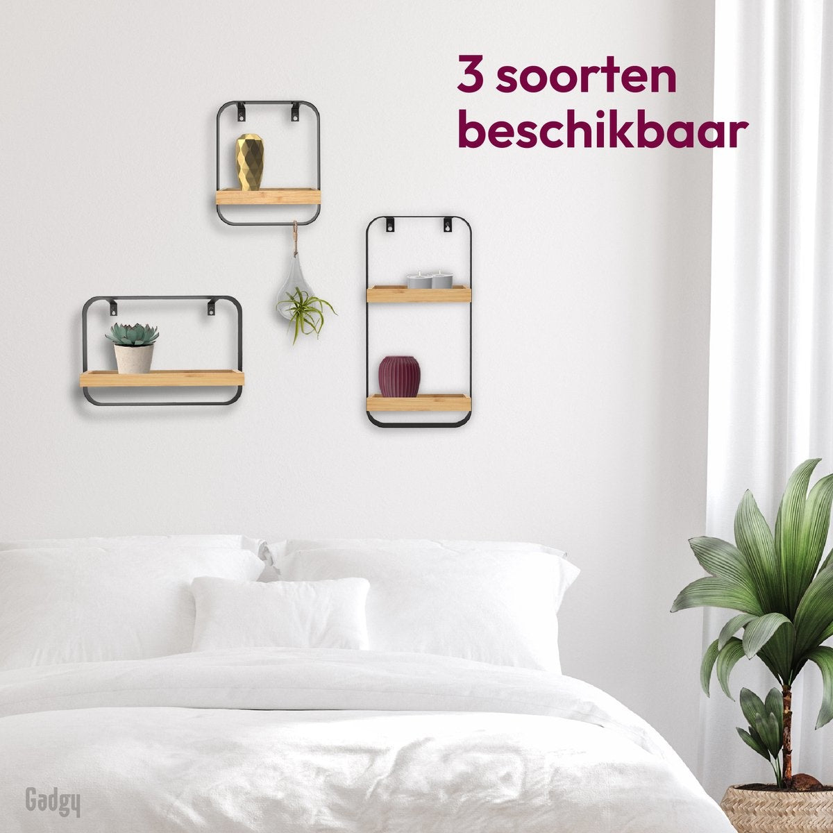 Gadgy Etagère murale métal bois noir - Crémaillère murale - Boite murale - Décoration murale industrielle - Décoration murale - 29x24CM