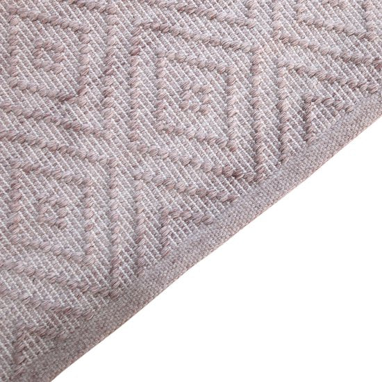Tapis d'extérieur AXI Bali – Rectangulaire – 140 x 200 cm – Rose – Motif géométrique – Tapis d'extérieur – Résistant aux intempéries et aux UV – Tissage à plat – Tapis de jardin – Pour l'intérieur et l'extérieur