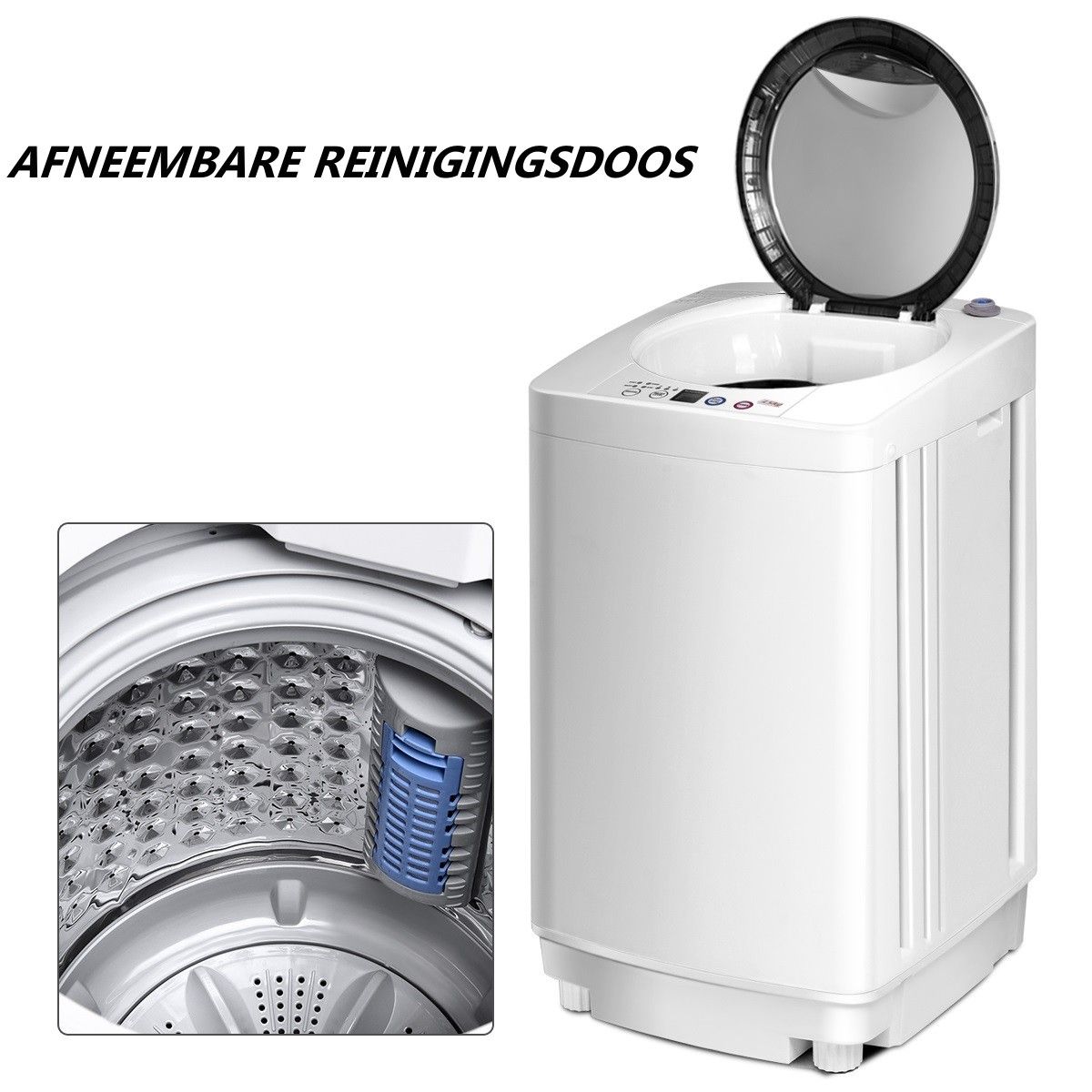 Lave-linge entièrement automatique Coast - 2 en 1 : lavage et essorage - compact - blanc
