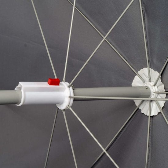 Bo-Camp - Parasol - À bras articulé - Ø 165 cm - Gris
