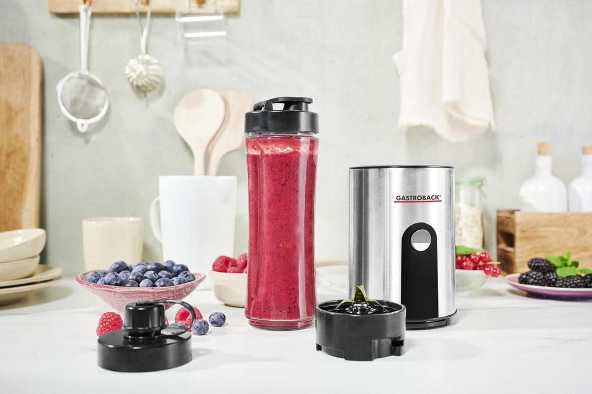 Gastroback 41033 Mixeur à smoothies Design Mix & Go - 0,6 litre - 300 W - acier inoxydable