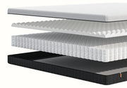 Matelas Emma Express - 180 x 200 cm - 18 cm d'épaisseur - 7 zones - Fermeté moyenne - Hybride - Blanc