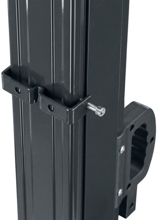 tectake® Pare-vent télescopique avec mécanisme d'enroulement - 300 x 180 cm - Auvent latéral avec armature en aluminium - Pare-soleil - Pare-vue de jardin - Pare-vue noir pour balcon - Pare-vue opaque - Toile de store