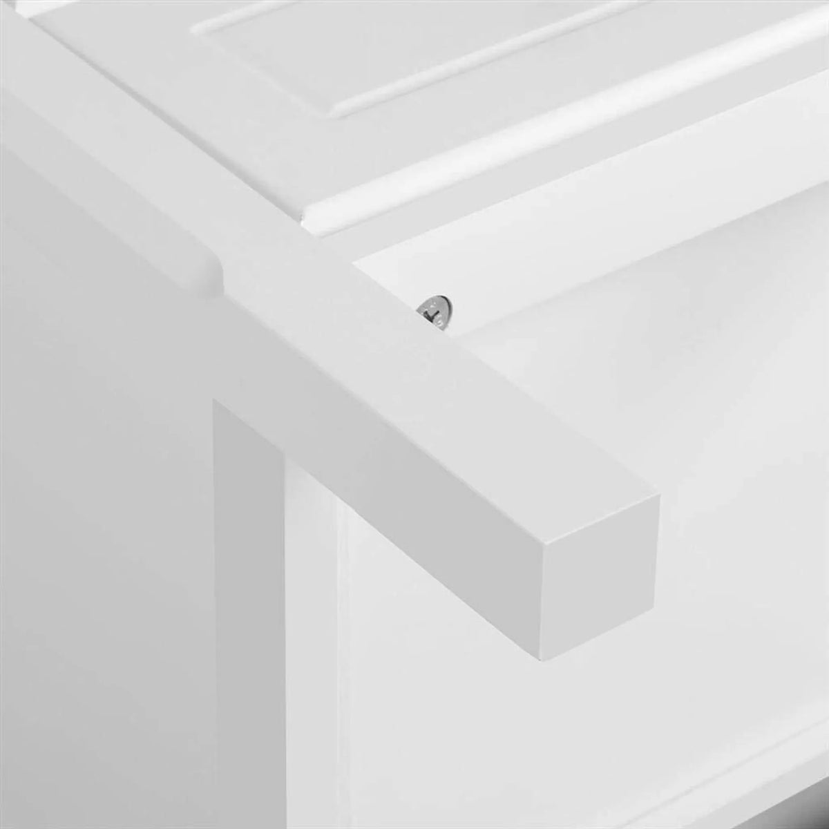 Yaheetech Table de chevet avec 3 tiroirs - équipée de poignées en aluminium, d'une surface laquée résistante à l'humidité et de guides de tiroirs de haute qualité - pour la chambre à coucher et le salon - MDF E1 blanc - 40 x 40 x 60 cm