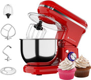 Robot de cuisine - KitchenBrothers -  5L - Mixeur de cuisine - 1200W - Rouge