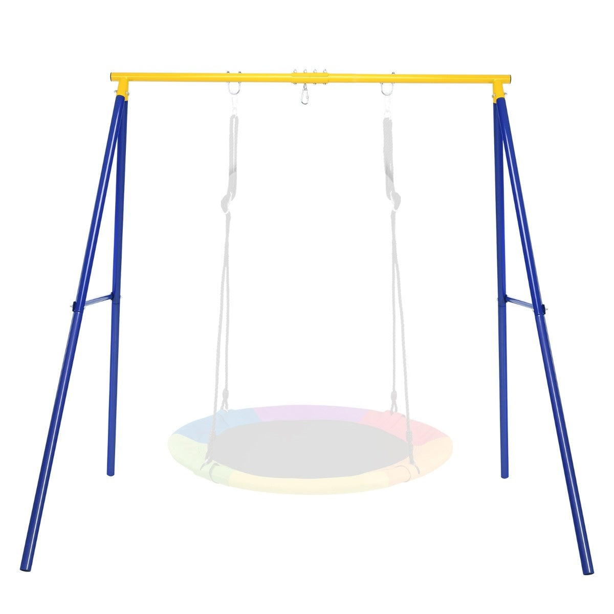 Cadre de balançoire en métal robuste Coast a frame garden swing frame 194 x 184 x 180 cm bleu + jaune
