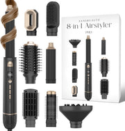 Sansbeauté® 8-in-1 Airstyler with Diffuser - Hairwrap - Multistyler - Hairdryer Brush Short Hair - Dupe - Hair styler - Hair dryer - Heat brush - Curling brush - Curling iron - Styling brush - Coldshot