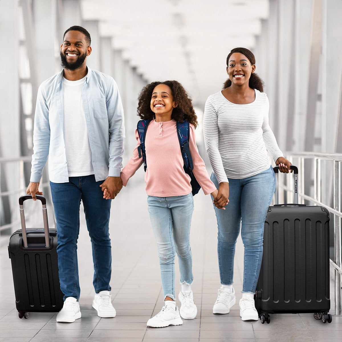 Lot de 2 valises TRVLMORE - 38L + 100L - Noir