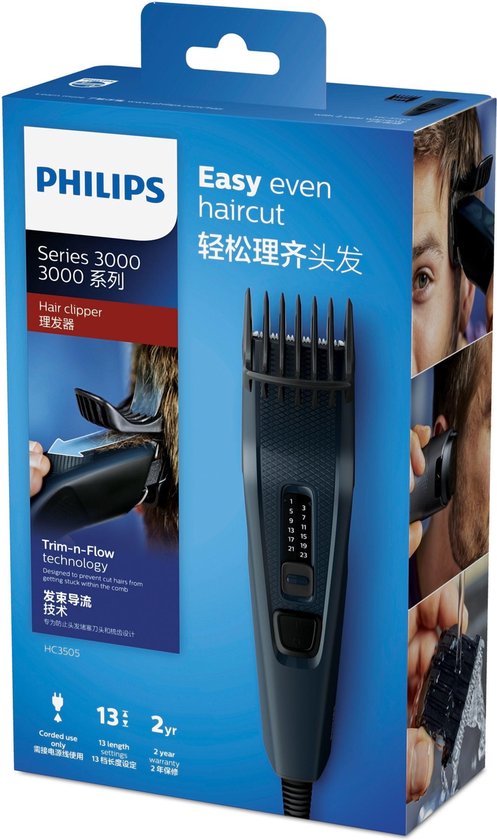 Philips HAIRCLIPPER Series 3000 : tondeuse à lames en acier inoxydable