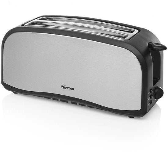 Grille-pain Tristar BR-1046 - 1 400 W - 7 niveaux de brunissage - 2 fentes pour 4 tranches de pain - acier inoxydable