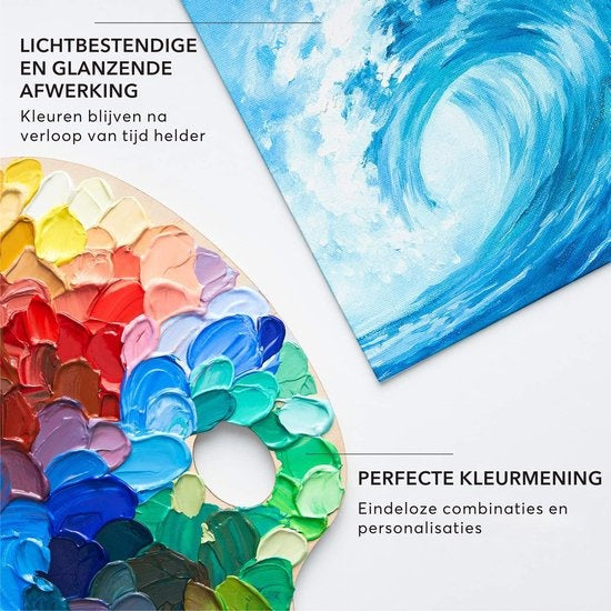 Rubye® Acrylic Painting - Peinture - Pinceaux - Hobby and Creative - Painting by Number - 22ML Tubes - 6 Couleurs