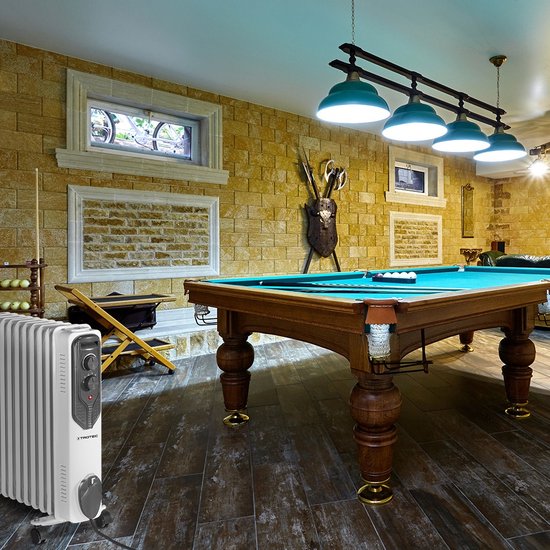 TROTEC Radiateur électrique à bain d'huile TRH 21 E - 3 niveaux de température - 8 minutes de chauffe - fonction antigel