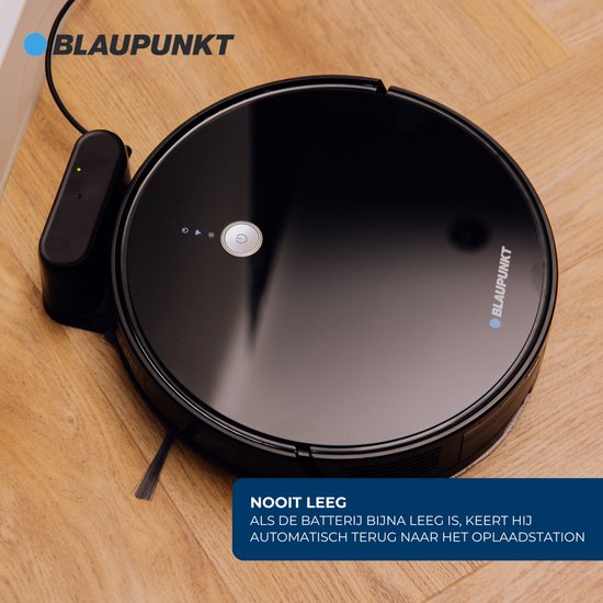 Blaupunkt Bluebot XBOOST BPK-VCBB1XB - Robot aspirateur avec fonction de nettoyage - Station de charge - Fonction d'aspiration turbo