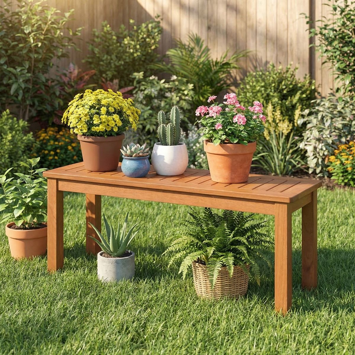 Banc de jardin Coast pour 2 personnes - bois massif - assise à lattes - couleur naturelle - 120 cm