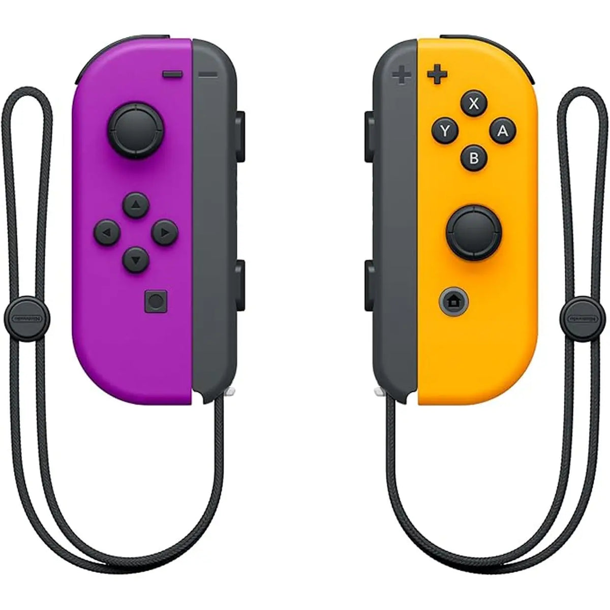 Paire de Joy-Con pour Nintendo Switch - Rose fluo/Orange fluo - Avec 2 bracelets