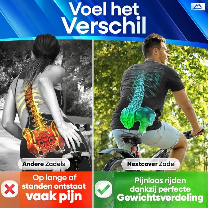 Selle de vélo Nextcover – Memory Foam 3.0 – Amortissante – Imperméable et antidérapante