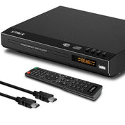 Strex Lecteur DVD avec HDMI - Full HD 1080P - Télécommande - USB - HDMI/RCA - Sans région - Noir