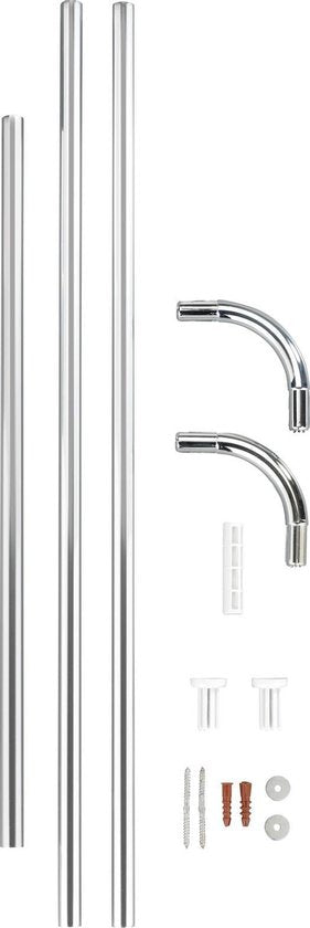 Tringle à rideau de douche Wenko 63,5 x 81 cm, aluminium chromé