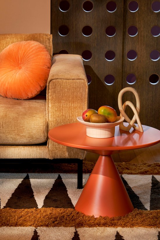 Collection In The Mood Coussin décoratif Baron - H10 x Ø45 cm - Coton - Orange
