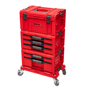 Qbrick System Pro Tiroir Atelier 4 Rouge - 525 x 345 x 885 mm
