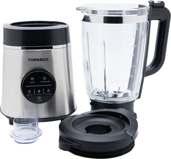 Mixeur Tornado Power - TBL-1402E-GS – 1 400 W - Bol en verre de 1,75 L - Boîtier en acier inoxydable