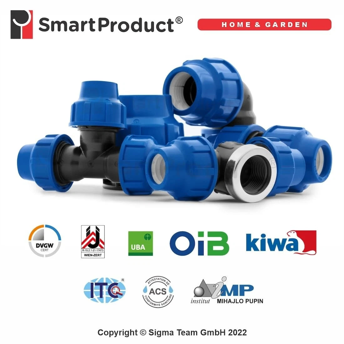 Coude à 90° en PE de 25 mm - PN16 - Certifié DVGW - Eau potable