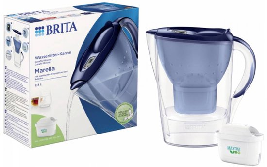 Carafe filtrante BRITA Marella 2,4 L bleue + cartouche filtrante MAXTRA PRO 1051119
