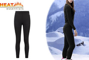 Heat Essentials - Sous-vêtements thermiques pour femmes - Leggings thermiques pour femmes - Noir - M - Vêtements thermiques pour femmes - Pantalons thermiques pour femmes - Leggings thermiques - Pantalons thermiques pour femmes