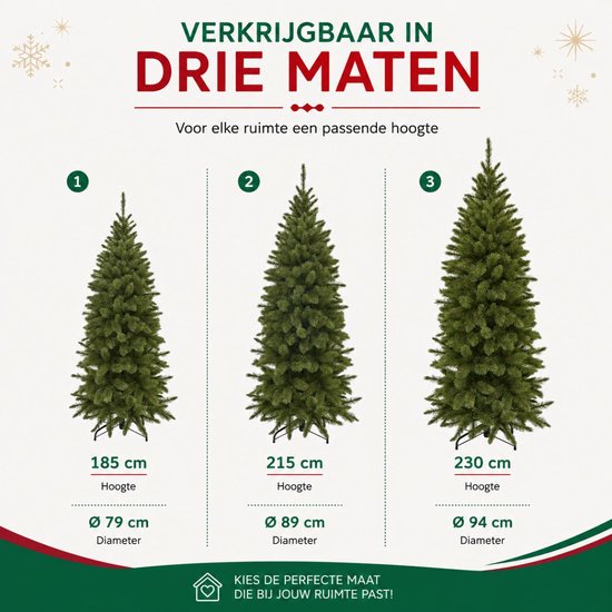 Triumph Tree Bristlecone Fir Pilar - Sapin de Noël étroit pour petits espaces - Décoration de Noël au charme imposant - Sapin artificiel avec 752 branches de sapin - H 230 x Ø 94 cm - Vert