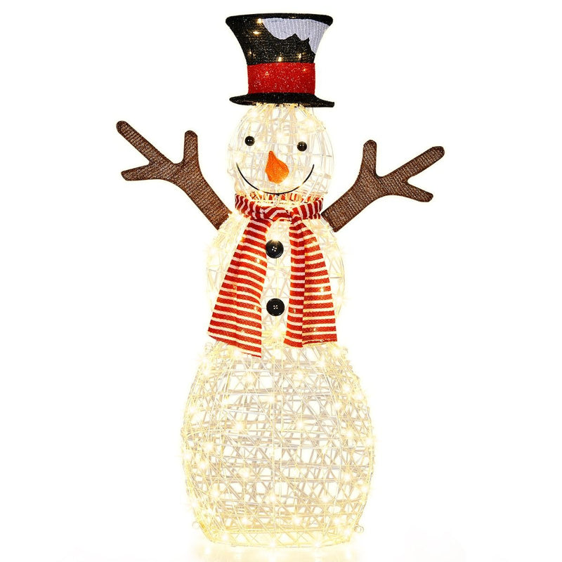 Bonhomme de neige lumineux Coast - 80 LED - Piquets et attaches de câble inclus - 66 x 14 x 110 cm