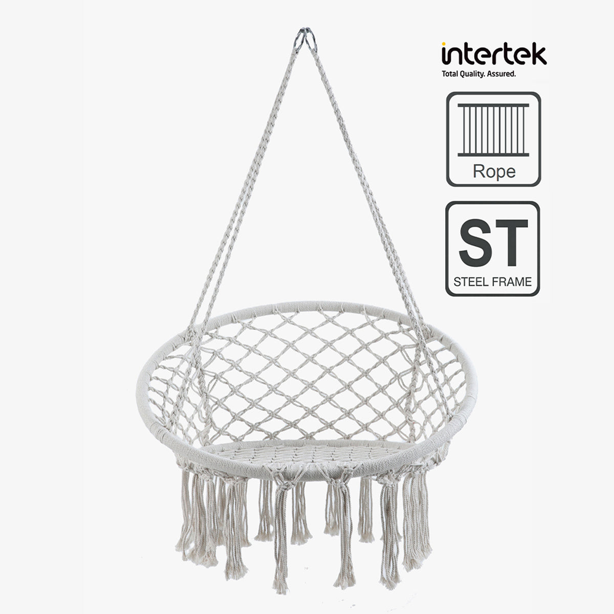 Fauteuil suspendu Terrabeta en polycoton - beige