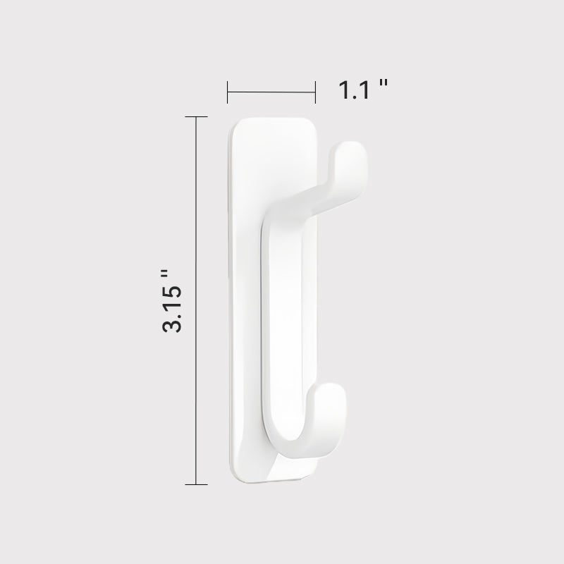 JORDAN&JUDY Crochets adhésifs ultra-résistants sans perçage, lot de 4, acier inoxydable, n'abîment pas les surfaces, rangement au-dessus de la porte, blanc
