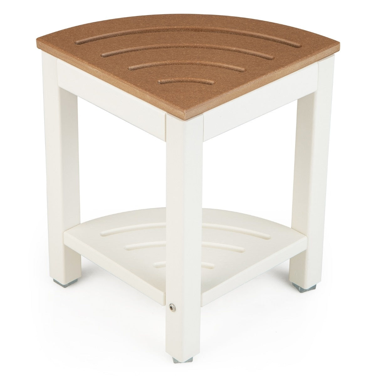 Tabouret de douche Coast eck repose-pieds de salle de bain imperméable avec surface de rangement blanc