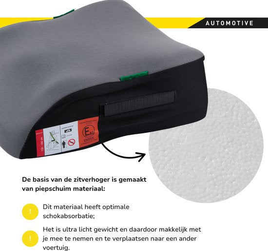 Siège enfant Dunlop gris – Rehausseur – Siège auto – Rehausseur pour voiture – Enfants – Siège auto – Rehausseur pour voiture