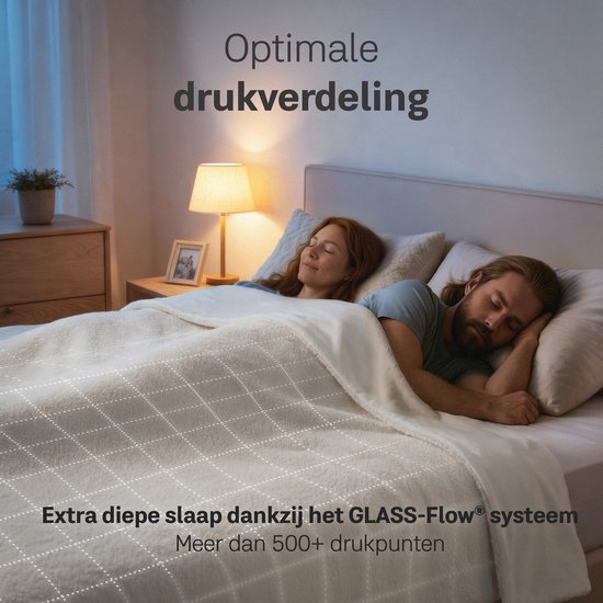 Couverture lestée CozySense® 10 kg - 2 personnes - Couverture lestée - Couverture lestée avec répartition de la pression GLASS-Flow® - Couverture lavable incluse - 200x200 cm - Blanc