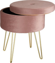 tectake - Tabouret d'assise Ava rose - 403953