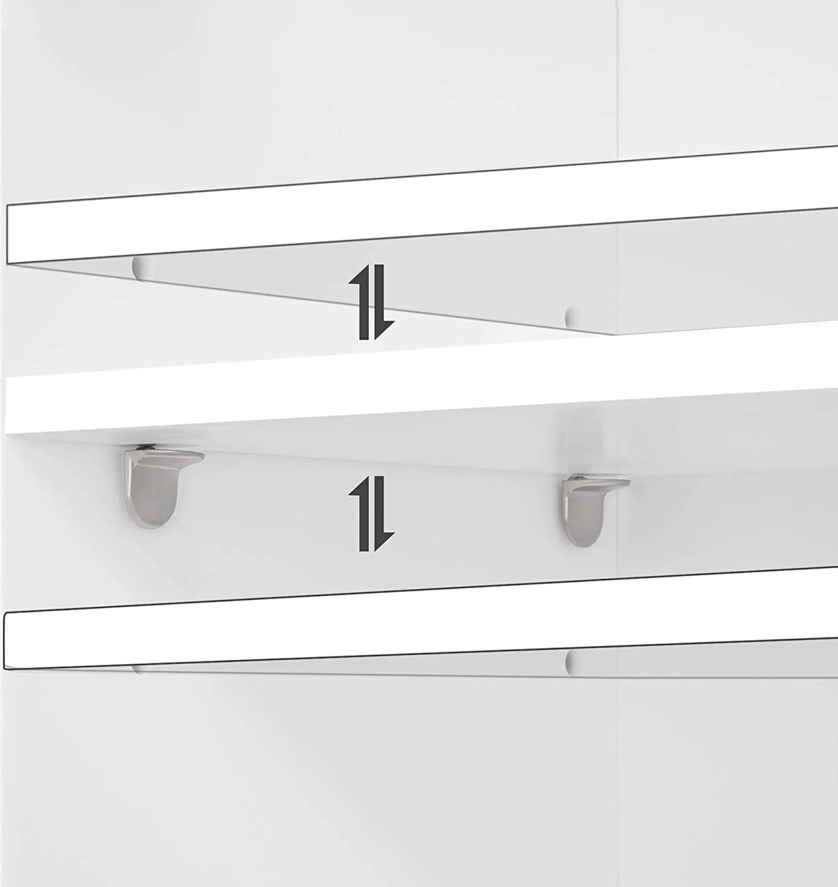 Yaheetech Armoire de salle de bain Armoire murale - 35 x 21 x 55 cm - Comprend deux étagères réglables, un revêtement hydrofuge et une construction en MDF E1 - Pour la salle de bain et la cuisine - Bois blanc